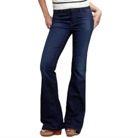 GAP Long and Lean Flared Jeans, Color Blue, Size 24P - Picture 1 of 13